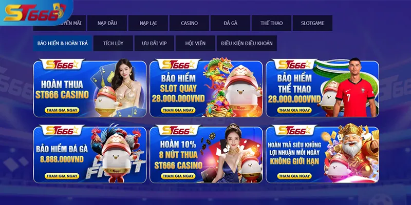 ST666 khuyến mãi hoàn trả định kỳ